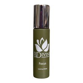 Focus Essential Oil Roll On. 100% Organic, therapeutic Oils. 10mls. Clarity, Focus, Concentration Oil.
