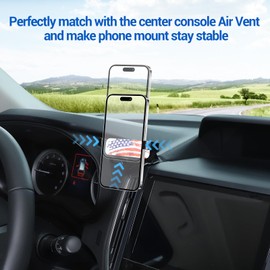 Car Phone Mount Fit for Subaru Forester 2019-2024/XV 2018-2021, Center Console Air Outlet Cell Phone Holder, Handsfree Air Vent Phone Stand, Telescopic Arm Holder (Red)