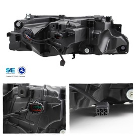 AKKON - Fit 2021-2024 Nissan Rogue 21-24 Bottom [Full LED] Headlight Headlamp OE Style Driver Side Black Assembly