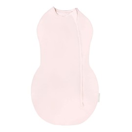 happiest baby Sleepea Comforter Swaddling Bag 5 Second Swaddle Wrap 100% Organic Cotton Doctor-Designed Promotes Healthy Hip Development (Light Pink, Large)