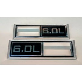 Knies Machine 1968 Chevelle Impala Nova '6.0L' Emblem Marker Light Bezel Front Fender Billet