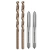 sourcing map Tap and Drill Bit Set, 2pcs 1/4-28 UNF