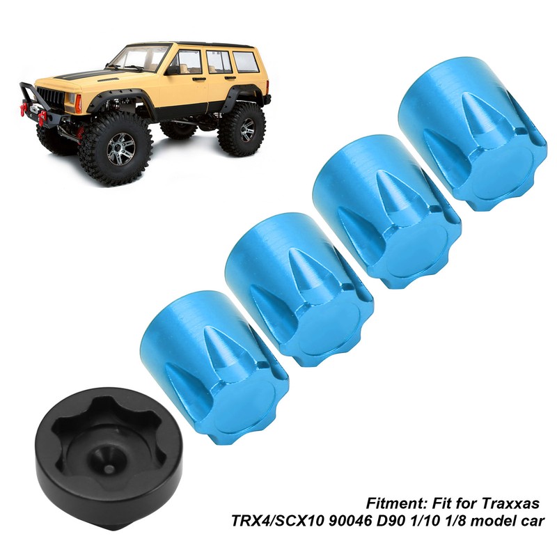4pcs RC Car Wheel Rim Center Cap M4 Nut Fit
