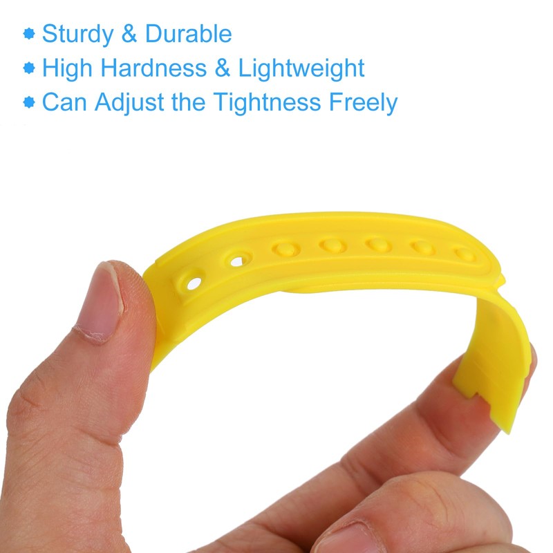 sourcing map 10 Pairs Snapback Strap Cover, 7 Holes Plastic