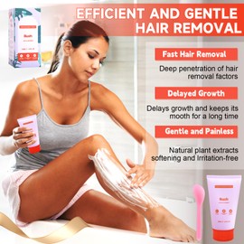 Bye Bye Bush Hair Removal Cream, 150 ml Depilation Cream, Intimate Area for Men, Women, Mild Natural Formula, Hair Removal Cream for Armpits, Legs, Intimate Area