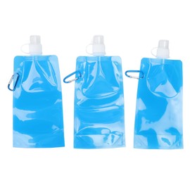 Topyond 700ml Collapsible Water Bottle, Foldable Water Bottle, Soft Water Bottle, Multifunction BPA Free PE Soft Water Bottle for Outdoor Travel Camping(Blue)