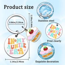 Promoted To Aunt Keychain New Aunt Gifts From Niece Nephew Best Auntie Gifts For Women Pregnancy Announcement Gift For Aunts To Be First Time Aunties Gift