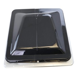Class A Customs 14" Non-Powered RV Roof Vent with Smoke Wedge Style Lid - 4" Garnish Ring - Putty & Screws | 74111A-4G-PS