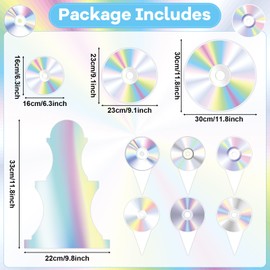 Naozinebi 19Pcs 90's Party Decorations 2000s Party Cupcake Stand CD Cupcakes Toppers Early Retro 90s Partys Dessert Cupcake Decor for Early 2000s Y2k Throwback Music Birthday Party Favor Supplies