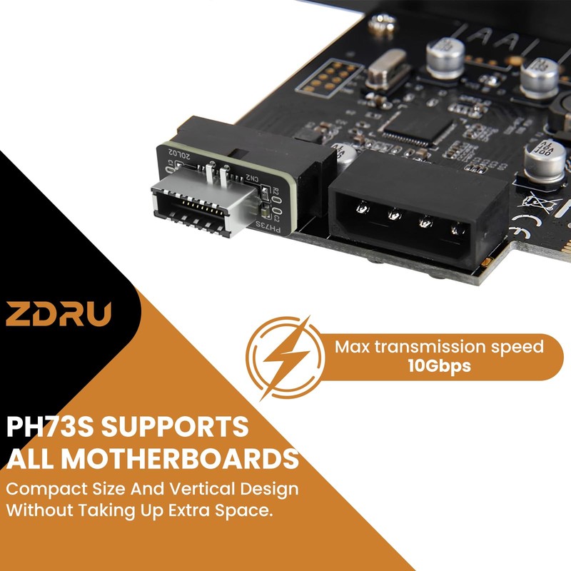 ZDRU USB 3.0 Front Panel Adapter, 19Pin USB 3.0 to