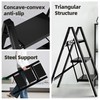 HillhutApex 3 Step Ladder, Lightweight Portable 3 Step Stool with
