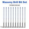 10 Pack 5/32 inch Concrete Drill Bit Set,Masonry Drill Bit