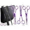 Premium Hair Scissors Set 6 Pieces Thinning Scissors Hairdressing Scissors