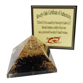 Charged Chakra New Orgonite® Orgone Natural Black Tourmaline 2.25" Pyramid Crystals Gemstones Copper Metal Mix Reiki Chakra