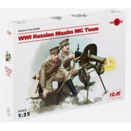 IM Military Model Kit, WWI Russian Maxim Machine Gun Team, 1:35 Scale, 35698