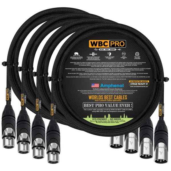 WORLDS BEST CABLES 4 Units - 0.5 Meter - WBC-PRO-QUAD