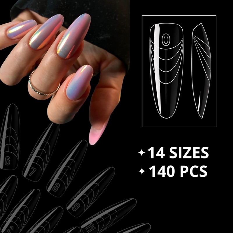 MGart Dual Forms â€“ OVAL Shape, Reusable Nail Extension Forms