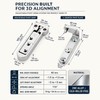 3D Adjustable Concealed Door Hinges, Zinc Alloy 2-Pack