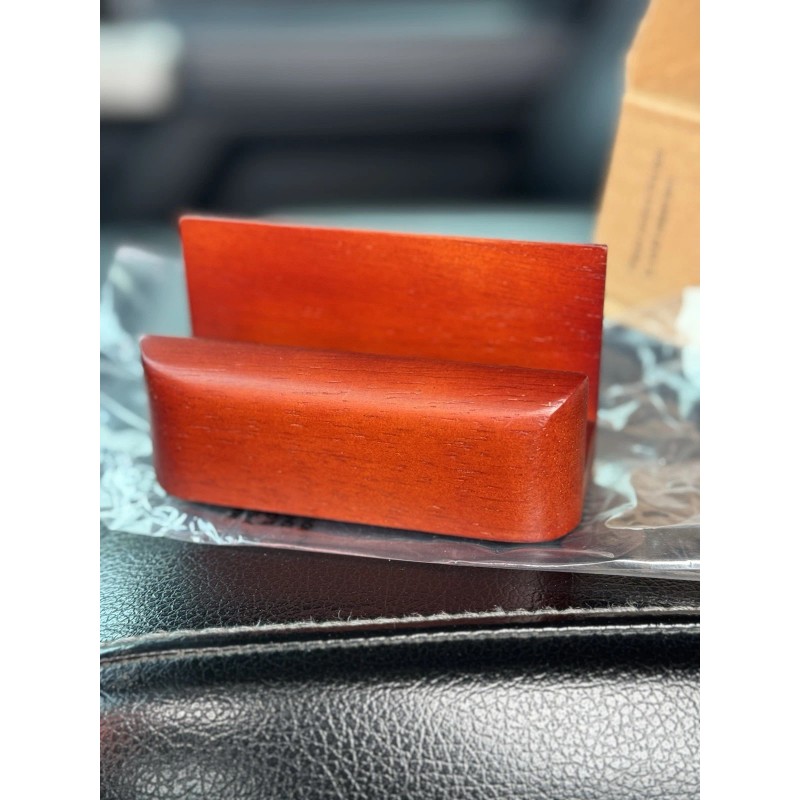 Rolodex Sanford Solid Wood Business Card Holder New Old Stock