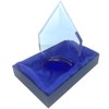 Customizable 8 Inch Arrowhead Optical Crystal Award with Blue Base