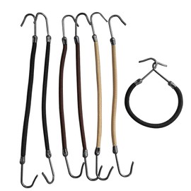 15 Pieces Elastic Bands Hair Styling Ponytail Hooks Women Hair Accessories (Black, Brown and Beige)