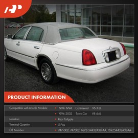 A-Premium Rear Tailgate Trunk Lid Latch Lid Pull Down Motor Actuator with Housing Compatible with Lincoln Town Car 1994-2002 V8 4.6L, Continental 1994 V6 3.8L, Replace# F6VZ54432A38AA