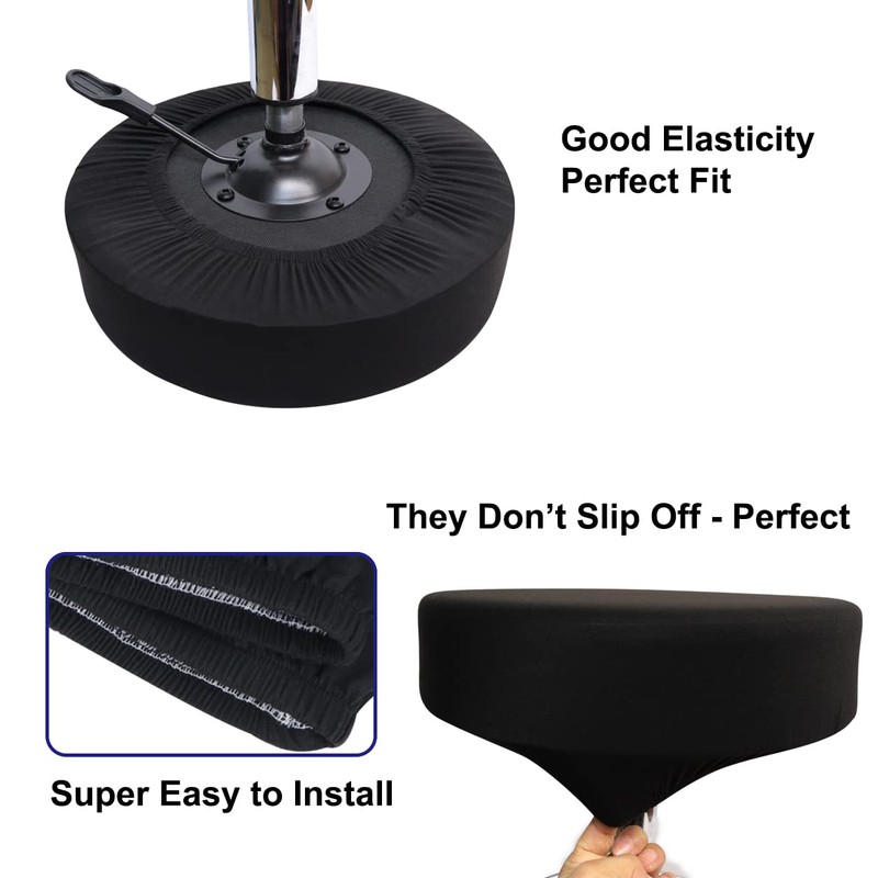 HuaLiSiJi Stool Cover, Round Stool, 30-40 cm, Rich Colours, Stretchy,