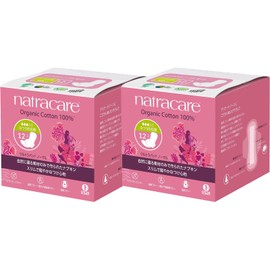 Natracare NC3201 Sanitary Napkins, Organic, Ultra Pad, Normal Use, Includes Feathers, Pack of 12, Set of 2