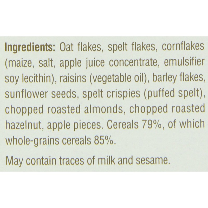 Familia Swiss Muesli Premium, No Sugar Added, 21 Ounce (Pack