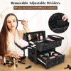 AROUS 5 in 1 Rolling Makeup Case with Drawers, Cosmetic