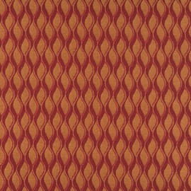 C550 Red Burgundy and Gold Wavy Striped Durable Upholstery Fabric by The Yard