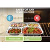 M1SS (Pack of 120) Square Aluminium Foil Trays Food Container