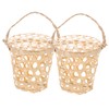 Outanaya Small Round Basket Set Handmade Woven Egg Baskets Vintage