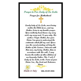 Gifts by Lulee, LLC Oracion a Nuestra Senora De La Leche Tarjeta De Rezo Bendecida Por Su Santidad