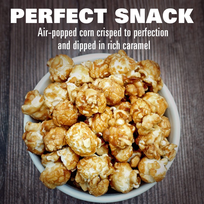 The Hampton Popcorn Company Caramel Popcorn Resealable Zip Bag, 9.5
