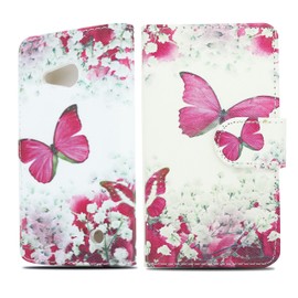 NWNK13® Designer Slim Book Wallet & Flip Case Cover For Lumia 535 Flower