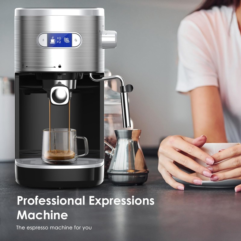 COWSAR Espresso Machine 20 Bar, Compact Espresso Maker with Milk