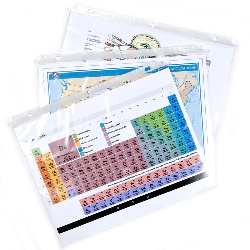DocIt Top Loading Clear Sheet Protectors for 3 Ring Binders,