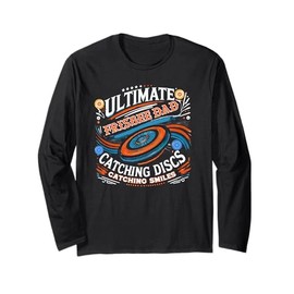 Ultimate Frisbee Dad Catching Discs, grafica divertente Maglia a Manica