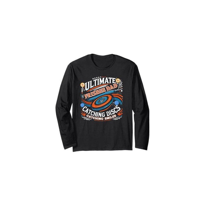 Ultimate Frisbee Dad Catching Discs, grafica divertente Maglia a Manica