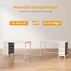CubiCubi 47 Inch Computer Reversible Desk with 4 Storage Drawers,