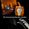 Mr.Okay 2 Watch Travel Case -Classic Leather Watch Case With