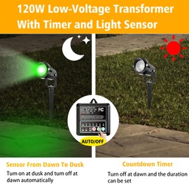 All-in-One RGB Landscape Lighting Kit, 5W Color Changing Low Voltage Landscape Lights with 24V120W Transformer and 80FT Wire, LED Multi-Color Landscape Spotlights for Holiday Yard Garden House, 8Pack