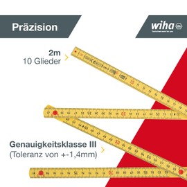 WIHA 27055 Longlife Plus Folding Measuring Stick, Metric, 10 Sticks