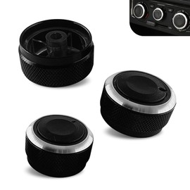 Zikefest 3PCS A/C Air Conditioning Control Switch Knob, Compatible with Toyota Tacoma Accessories 2005-2015, Replacement Air Conditioner HVAC Heater Blower Fan Control Button