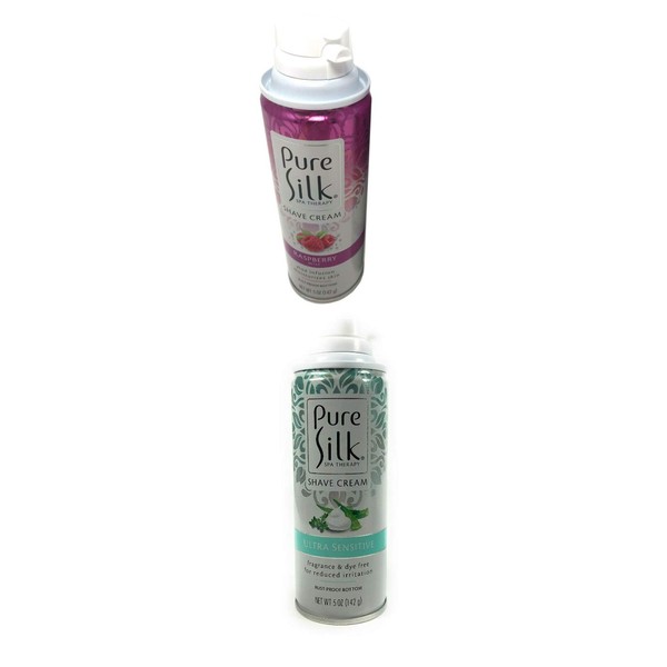 Pure Silk Cream Sensitive Skin Therapy Cream & Pure Silk Raspberry Mist (Pack of 4)