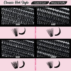 RITALASH Lash Extension Kit DIY 640pcs Lash Clusters Eyelash Extension Kit, 10-16mm Individual Lashes Kit with Lash Bond and Seal, Lash Tweezers for Self Use (50D+60D+80D+100D KIT)