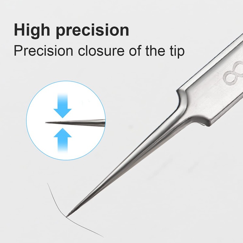 ALXBSONE Blackhead Remover Set of 8 Comedone Extractor Tools Stainless
