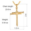 LXSSLY Gold Nail Cross Necklace for Men,Crucifix Necklace,Stainless Steel Cross