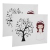 2 Set Custom Name Fingerprint DIY Guestbook Signature Tree for